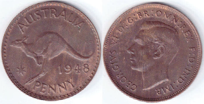 1948 Australia Penny (gEF) A002865